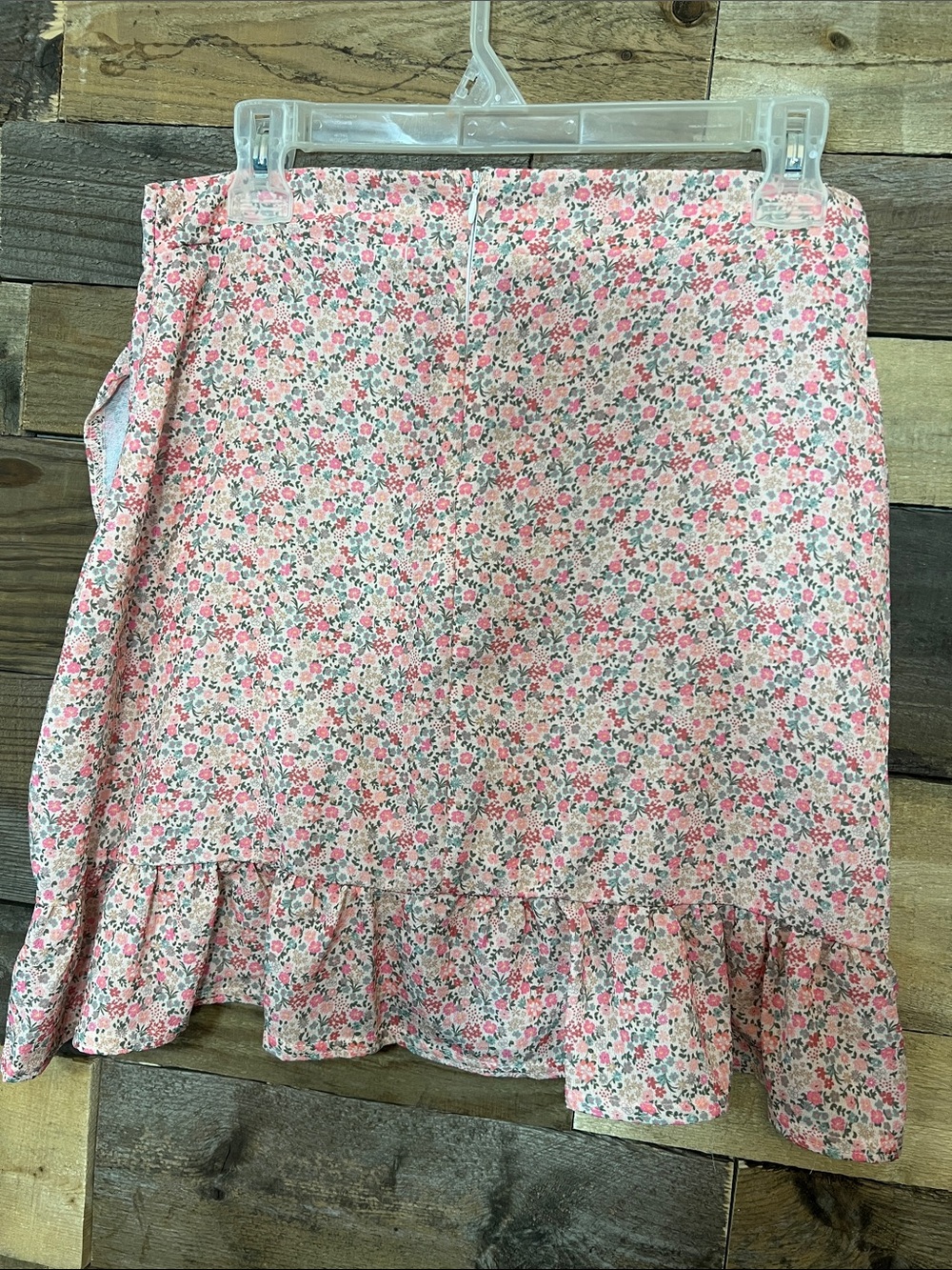 PrettyLittleThing Pink Floral Ruffle Mini Skirt - Picture 7 of 14